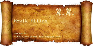 Movik Milica névjegykártya